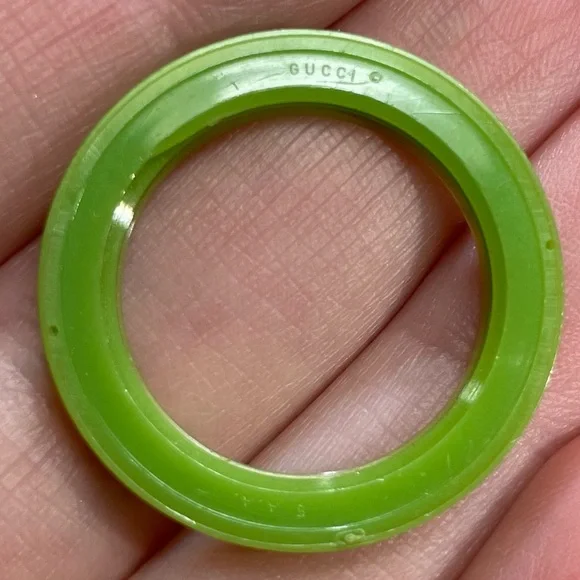 GUCCI Lime Green Interchangable Watch Bezel - Vintage! - Picture 3 of 4